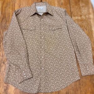 Wrangler Long Sleeved Pearl Snap Western Shirt